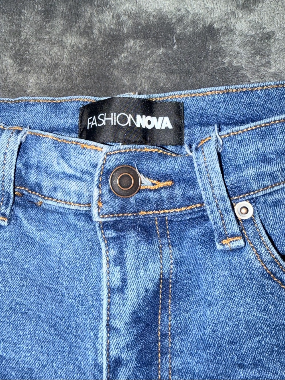 High Waisted Denim Shorts - Picture 2 of 6